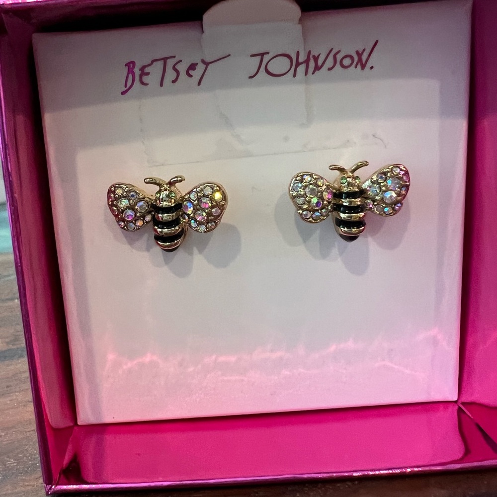 New Betsy Johnson Bee earrings